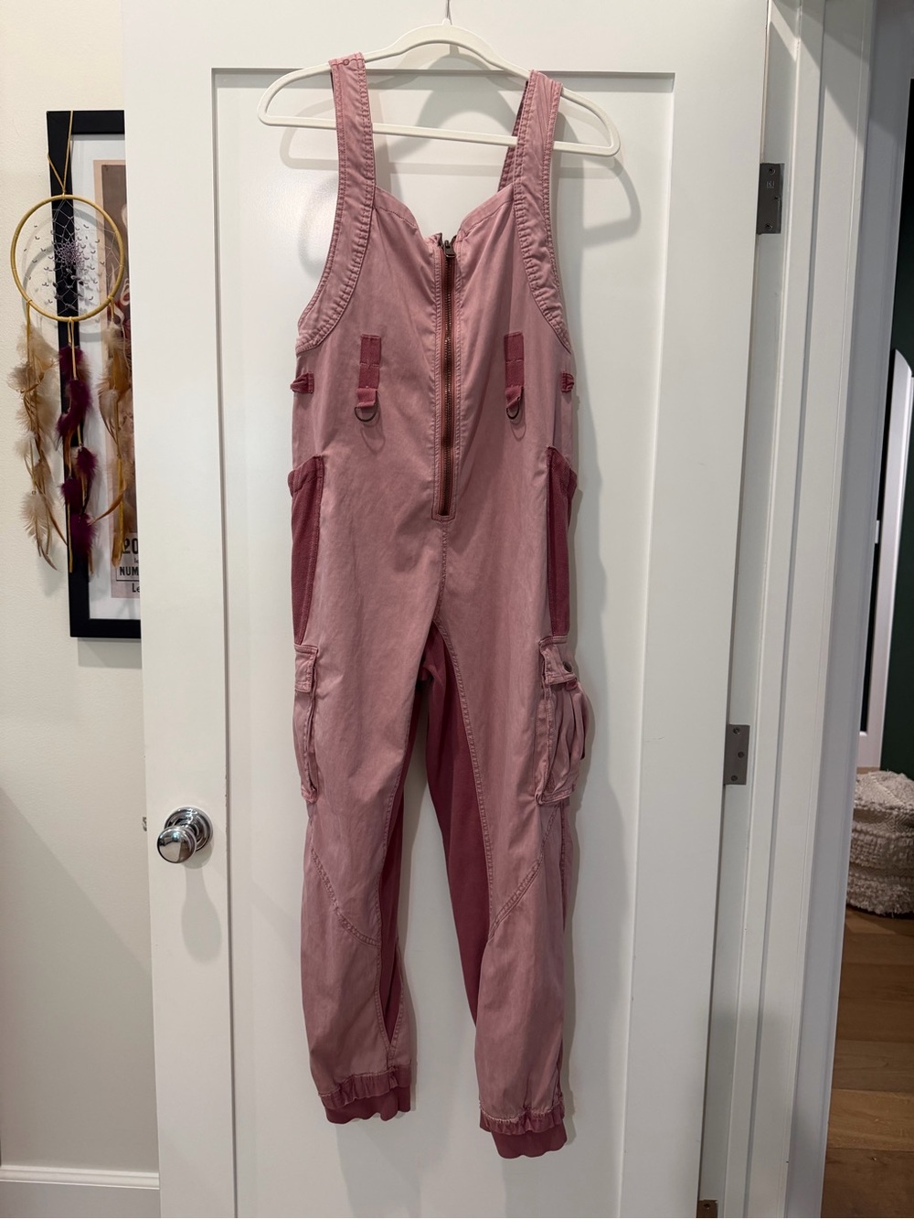 FP Movement by Free People Pink Utility Cargo Jumpsuit - Picture 1 of 4